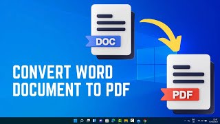 How to Convert Word Document Doc to PDF  Simple and Fast Tutorial [upl. by Fogel737]