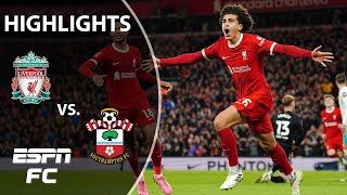 CLEAN SHEET 🙌 Liverpool vs Southhampton  FA Cup Highlights  ESPN FC [upl. by Adliw802]