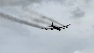 B52 Flypast on Final Day of Farnborough International Airshow 2024 [upl. by Innej626]