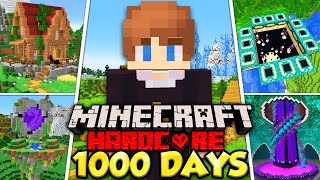 I Survived 1000 Days in HARDCORE Minecraft FULL MOVIE [upl. by Atteynot]