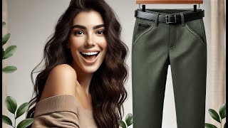 👖 PRETTYGARDEN Womens High Waisted Pants  Best Dark Green Pants 👖 [upl. by Sopher]