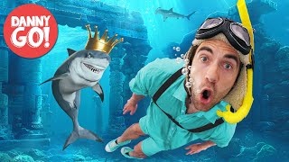 Sharks in the Water 2 Rise of the Shark King 🦈 Floor is Lava Game  Danny Go Songs for Kids [upl. by Oicnerolf]