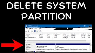 How to Delete System Reserved Partition from Hard Drive [upl. by Doone]