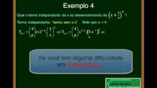 Matemática  Aula 29  Binômio de Newton  Parte 6 [upl. by Aihppa195]