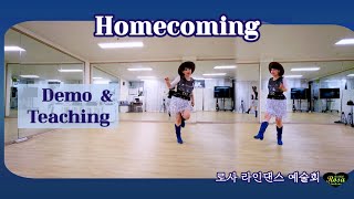 Homecoming 귀향 Beginner Linedance Demo amp 교육영상 흥겨운 컨트리 뮤직 초급 라인댄스 [upl. by Annaeoj]