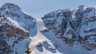 Skiing the X couloir on Mt Whymper [upl. by Llemert]