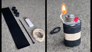 How to mini Bic lighter for EDC survival camping backpacking [upl. by Brost]