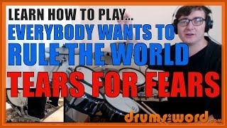 ★ Everybody Wants To Rule The World Tears For Fears ★ Drum Lesson PREVIEW  How To Play Song [upl. by Paxton542]