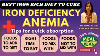 Best Iron Rich Diet to Cure Anemia  Treat Iron Deficiency Anemia with Best Foods Naturally anemia [upl. by Christianson]