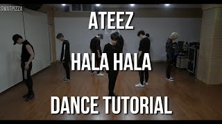 ATEEZ  HALA HALA DANCE TUTORIAL SLOW MIRRORED  Swat Pizza [upl. by Akvir805]