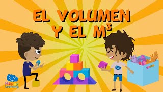 EL VOLUMEN Y EL METRO CÚBICO EL TRUCO DE LA ESCALERA  Videos Educativos para Niños [upl. by Marvel]