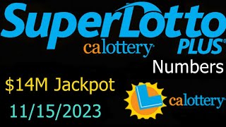 California SuperLotto Plus Winning Numbers 15 November 2023 CA Super Lotto Plus Drawing Result [upl. by Allegra]