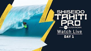 WATCH LIVE SHISEIDO Tahiti Pro pres by Outerknown 2023  Day 1 [upl. by Raasch695]