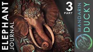 ELEPHANT JOURNAL TUTORIAL Part 3  polymer clay by Mandarin Duck [upl. by Hew]