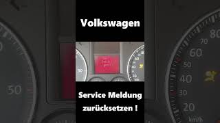 VW SERVICE MELDUNG SELBST ZURÜCKSETZEN PER TASTENKOMBINATION lifehack vw tipps trick werkstatt [upl. by Georgina]