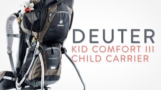 Deuter Kid Comfort II Child Carrier  Sun Roof Rain Cover [upl. by Demona]