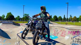 We Went Pit Biking at the Skate Park  Pit Bike Adventures [upl. by Behnken623]