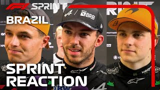 Drivers React After Sprint  2024 Sao Paulo Grand Prix [upl. by Ahsieit]