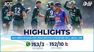 ACC Mens U19 Asia Cup  PakistanU19 vs NepalU19  Highlights [upl. by Barrington]