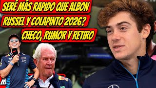 EL MENSAJE DE FRANCO COLAPINTO  CHECO PEREZ SE RIE DE SUS RUMORES  HELMUT MARKO YA LO TIENE VISTO [upl. by Leoine439]