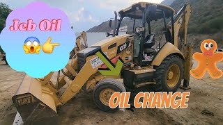 backhoe caterpillar 422 f oil change automobile sudiaarabia oilchange caterpillar [upl. by Natsirt97]