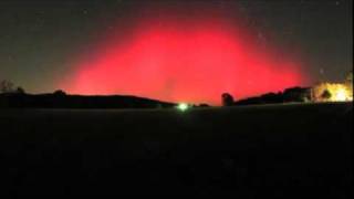 Bright Red Aurora Lights Up Night Sky In Arkansas [upl. by Ziana]