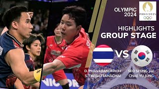 PuavaranukrohTaerattanachai THA vs SeoChae KOR  GS  Paris Olympics 2024 [upl. by Enerak]