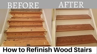 How to Refinish Wood Stairs [upl. by Dov]