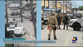 Polícia atende assalto a banco com reféns em Biguaçu [upl. by Prager174]