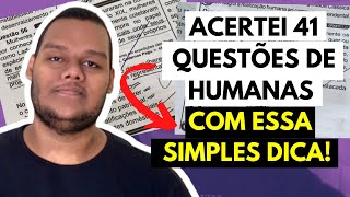 COMO ACERTAR quase QUALQUER QUESTÃO DE HUMANAS NO ENEM  MESMO SEM SABER O CONTEÚDO [upl. by Nilyac]