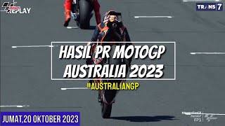 Hasil Motogp Hari iniHasil Latihan Bebas 2 Gp Australia 2023PR Australian GPJadwal Motogp 2023 [upl. by Ricoriki]