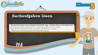 Sachaufgaben lösen  Textaufgaben  Klasse 5 ★ Übung 1 [upl. by Aniarrol274]