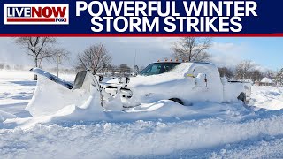 Winter storm warning Snow storm weather forecast update  LiveNOW from FOX [upl. by Enilauqcaj571]