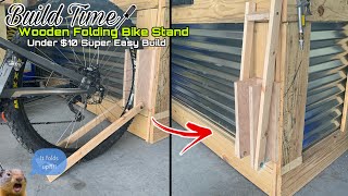 HOW TO BUILD A BIKE RACK Under 10 super easy full build folding bike stand [upl. by Analah]