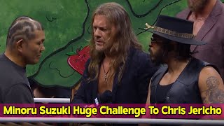 Minoru Suzuki Announces Huge Challenge on Tv Time With Chris Jericho on July 17 AEW Dynamite [upl. by Velick]