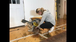 Pergo TimberCraft WetProtect Crestridge Hickory Laminate Flooring Review  Install [upl. by Ynohtnaeoj]