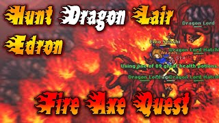 42 FIRE AXE QUEST E HUNT NA DRAGON LAIR DE EDRON  TIBIA [upl. by Emelia]