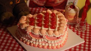 핑크 C🍒H🍒E🍒R🍒R🍒Y 케이크  Pink Cherry Cake [upl. by Assirehc]