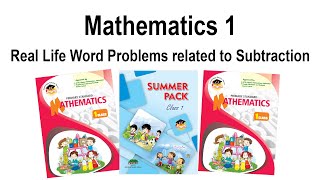 Math II Real Life Word Problems related to Subtraction II 1 2 3 [upl. by Nadual505]