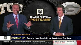 NCAA CFP Kirk Herbstreit reacts to Georgia routing TCU to win CFP National Championship [upl. by Pesek]