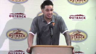 Outback Bowl Press Conference With MVP Jalen Hurd 1116 [upl. by Turnheim403]