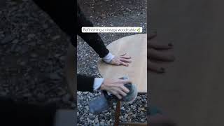 How to refinish a wood table top 🌿Keep the patina  give it new life 🌿 diy vintagestyle home [upl. by Kurys]