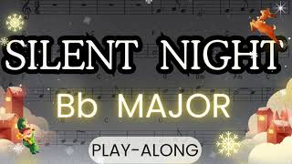 SILENT NIGHT  B FLAT Major  SCORE  BACKING TRACK [upl. by Sion662]