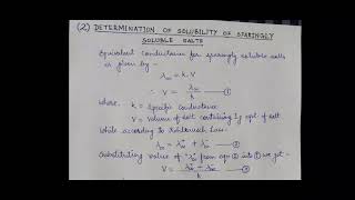 Solubility of Sparingly Soluble Salts 190121 [upl. by Arikehs]