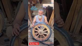 Brilliant Old Man Crafting Wheel for Handcart [upl. by Aileahcim203]