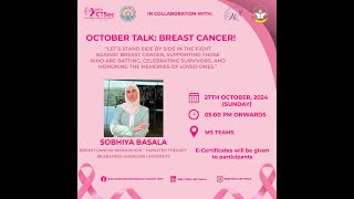 October Talk Breast Cancer  Webinar  IEEE CTSoc UET Taxila [upl. by Dympha]