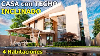 Hermosa CASA MODERNA con TECHOS INCLINADOS 4 Habitaciones [upl. by Ardnuasak794]