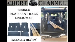 Bronco 4 Door Rear Seat Back Liner Mat [upl. by Wagstaff]