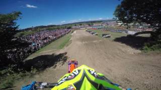 GoPro Tony Cairoli FIM MXGP 2016 RD15 Frauenfeld Switzerland Race 1 Lap 1 [upl. by Karame]