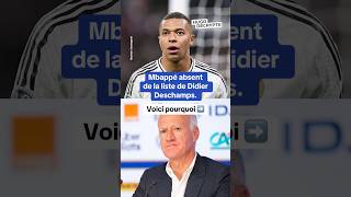 Pourquoi Mbappé est absent de la liste de Didier Deschamps [upl. by Rudy]